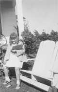 In yard of family home, Jackson, MS. 9th Birthday; 14 MAY 1953